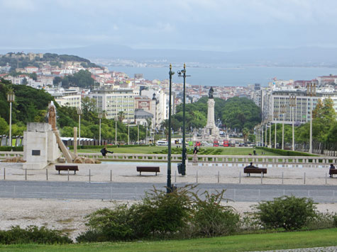 View from Parque Eduardo VII in Lisbon Portugal