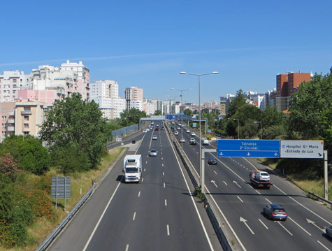 Highway in Lisbon Portugal
